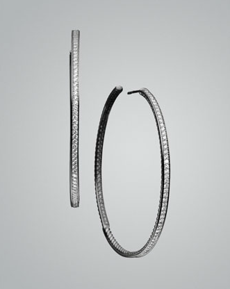 Inspired Pavé Diamond Hoop Earrings Savvynista Pin This Image On Pinterest David Yurman Pavé Diamond Hoop Earrings